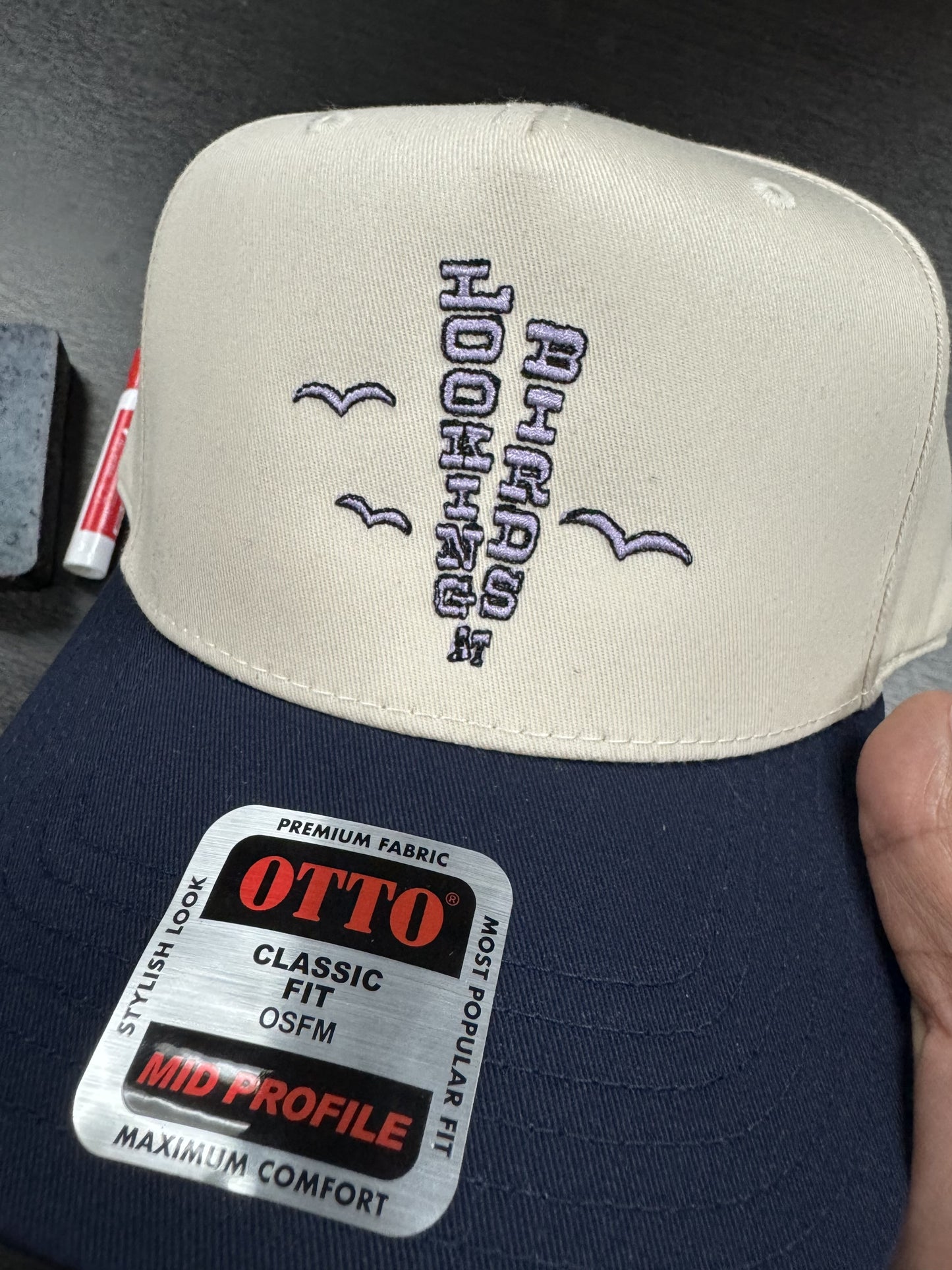 looking at birds limited edition tour snapback hat pink/navy